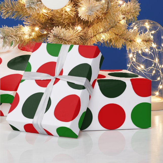 Papier Cadeau Grand papier d'emballage Pois de Noël (Vacances)