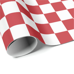 Papier Cadeau Grand papier d'emballage rouge foncé et de blanc