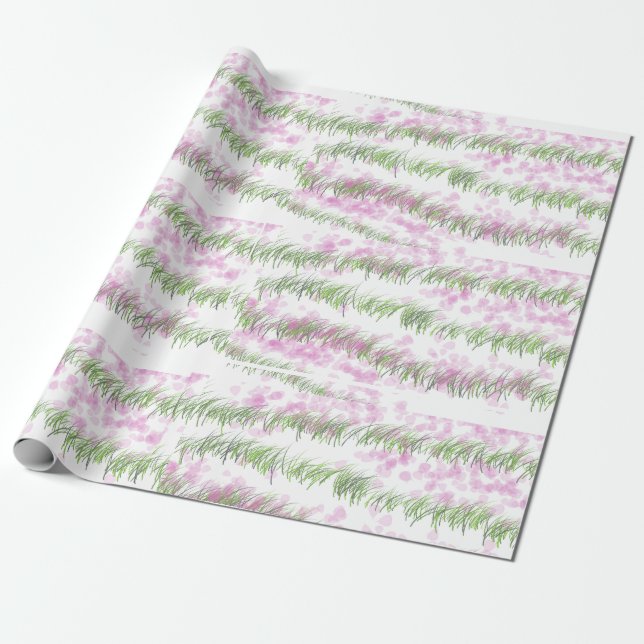Papier Cadeau Grand papier vert de matte de conception (Déroulé)