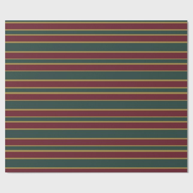 Papier Cadeau Grandes bonbons de Noël Rouge Vert Et Or (Plat)