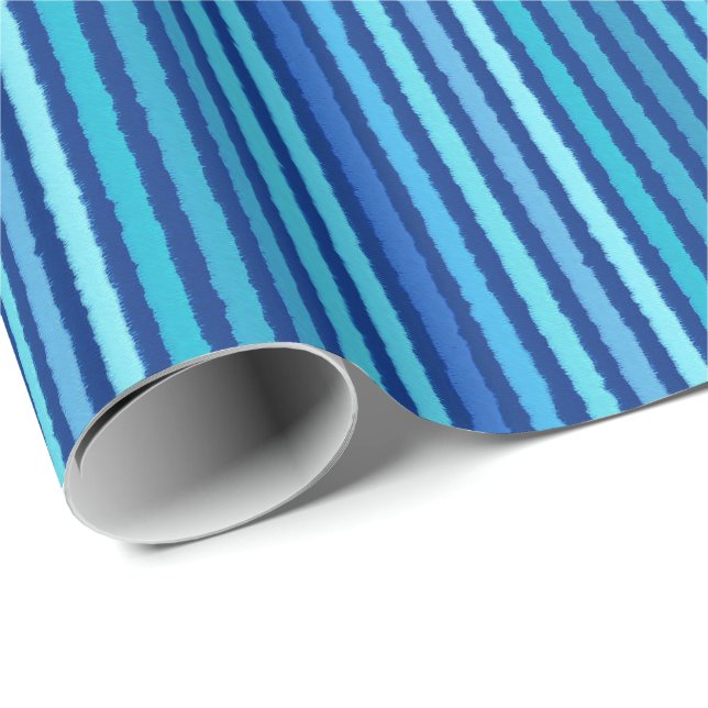 Papier Cadeau Grandes calcaires - Cobalt et bleu ciel (Coin rond)