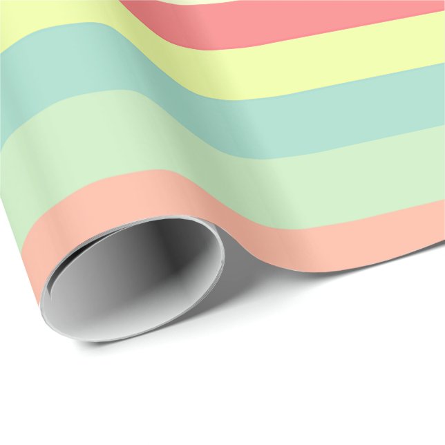 Papier Cadeau Grandes Lumineuses Colorées (Coin rond)