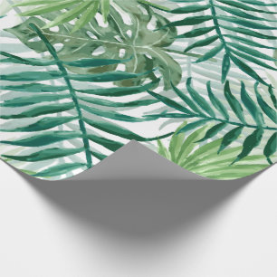 Papier Cadeau Grandes paume de fougère et plantes tropicales