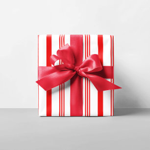 Papier Cadeau Grandes rayures de canne à bonbon