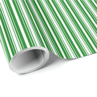 Papier Cadeau Grandes vertes et blanches de Noël