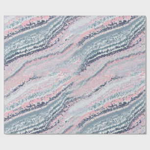 Papier Cadeau Granit rose bleu gris marbre ardoise pierre