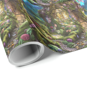 Papier Cadeau Graphique de la forêt de Fairyland