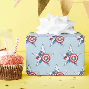 Papier Cadeau Graphique de l'étoile de Captain America