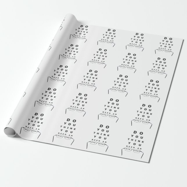 Papier Cadeau Graphique des tests de vue (Déroulé)