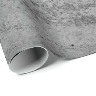 Papier Cadeau Graphite gris VIP de ciment industriel argenté de