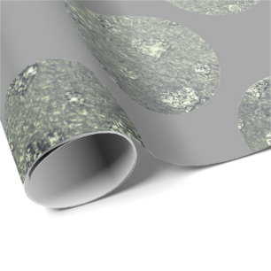 Papier Cadeau Graphite métallique gris vert turquoise de grands