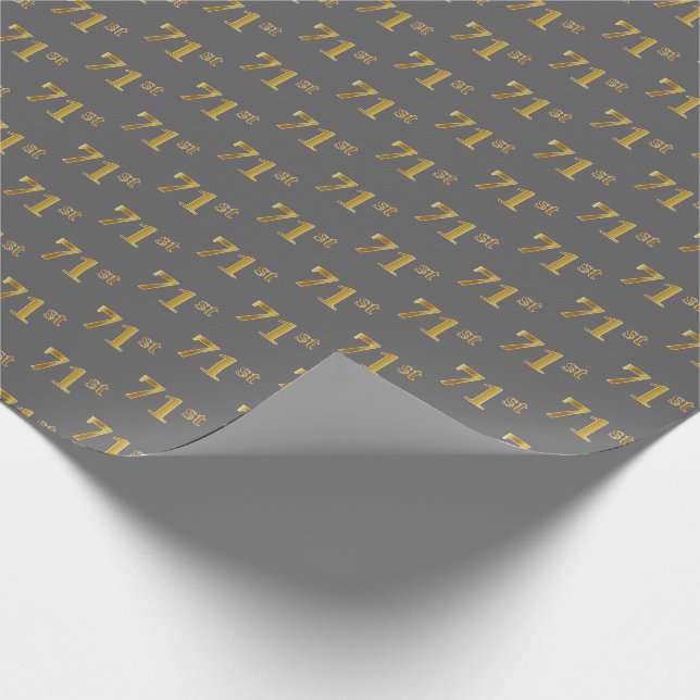 Papier Cadeau Gray, Faux Gold 71e (Soixante-et-onze) (Coin)