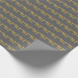Papier Cadeau Gray, Faux Gold 92e (Quatre-vingt-dix-deuxième)