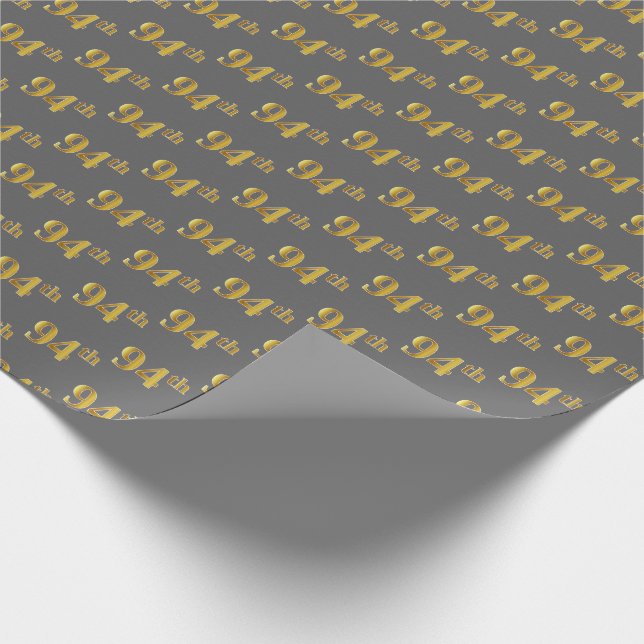 Papier Cadeau Gray, Faux Gold 94e (Quatre-vingt-quatorzième) (Coin)