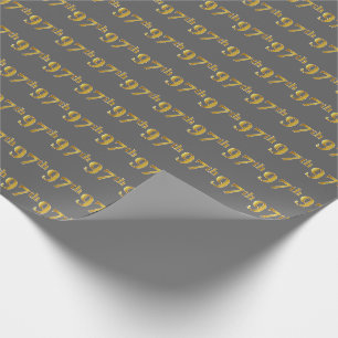 Papier Cadeau Gray, Faux Gold 97e (Quatre-vingt-dix-septième)