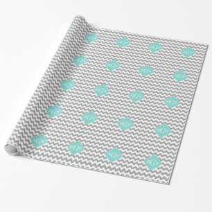 Papier Cadeau Gray Wht Chevron