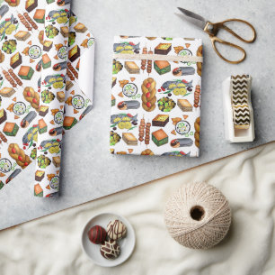 Papier Cadeau Grèce Méditerranéen Imprimer Cuisine grecque