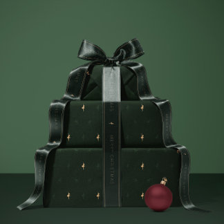 Papier Cadeau Green ballerina and reindeer wrapping paper