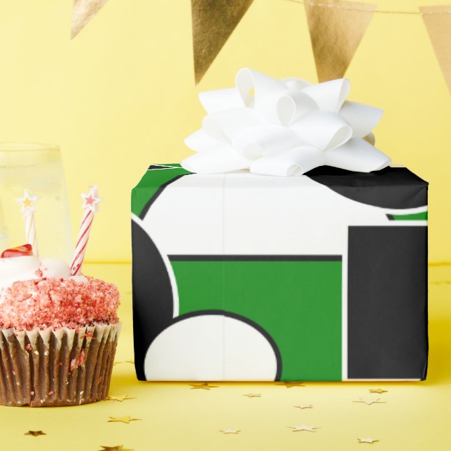 Papier Cadeau Green Bauhaus Collage (Fête d'anniversaire)