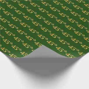 Papier Cadeau Green, Faux Gold 45e (Quarante-cinquième)