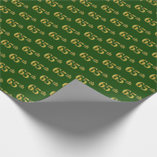 Papier Cadeau Green, Faux Gold 65e (Soixante-cinquième)