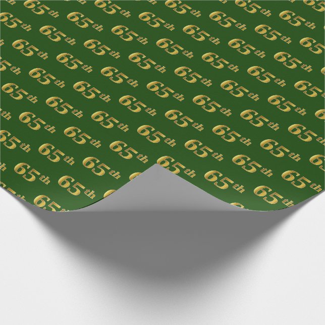 Papier Cadeau Green, Faux Gold 65e (Soixante-cinquième) (Coin)