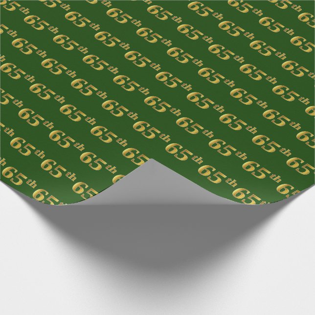 Papier Cadeau Green, Faux Gold 65e (Soixante-cinquième) (Coin)