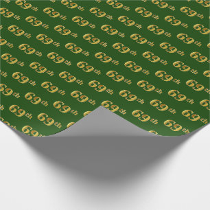 Papier Cadeau Green, Faux Gold 69e (Soixante-neuvième)