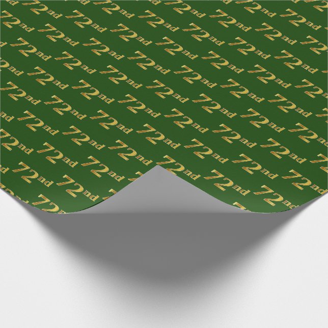 Papier Cadeau Green, Faux Gold 72e (Soixante-douzième) (Coin)