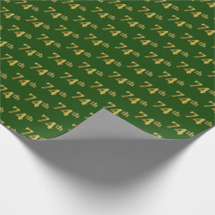 Papier Cadeau Green, Faux Gold 74e (Soixante-quatorzième)