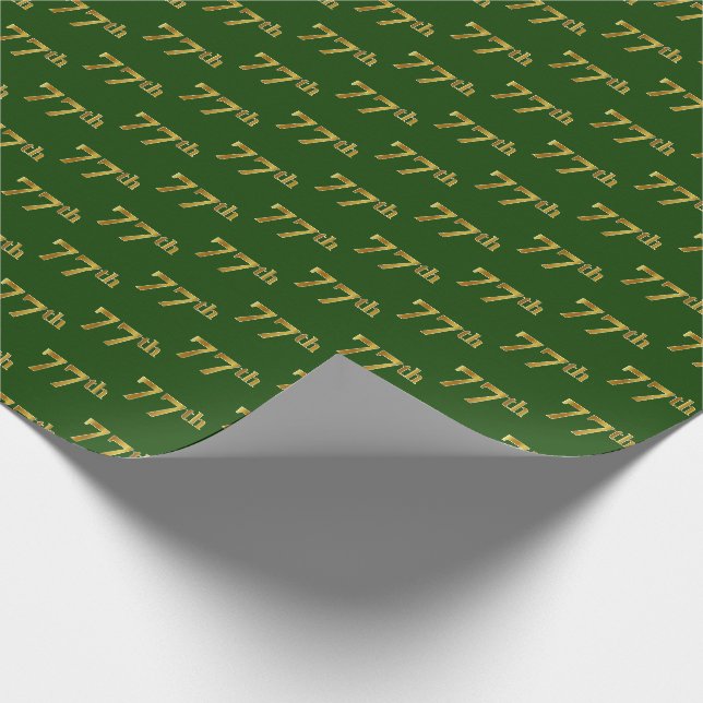 Papier Cadeau Green, Faux Gold 77e (Soixante-dix-septième) (Coin)