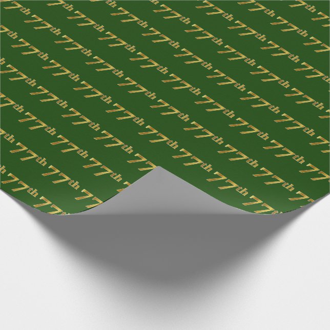 Papier Cadeau Green, Faux Gold 77e (Soixante-dix-septième) (Coin)