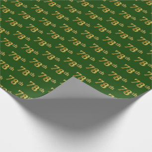 Papier Cadeau Green, Faux Gold 78e (Soixante-dix-huitième)