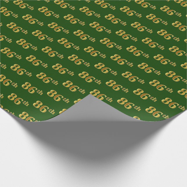 Papier Cadeau Green, Faux Gold 86e (Quatre-vingt-sixième) (Coin)