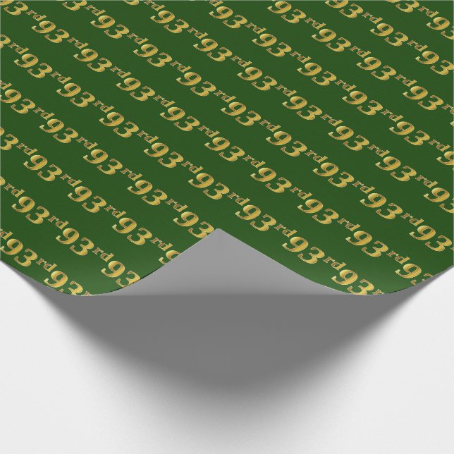 Papier Cadeau Green, Faux Gold 93e (Quatre-vingt-treizième) (Coin)
