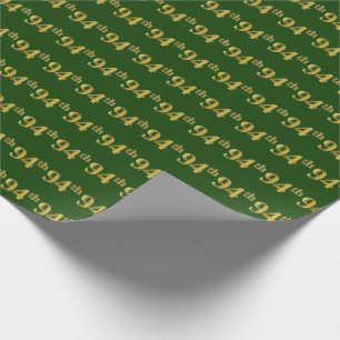Papier Cadeau Green, Faux Gold 94e (Quatre-vingt-quatorzième)
