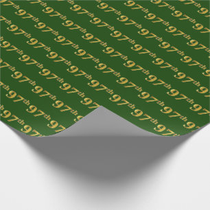 Papier Cadeau Green, Faux Gold 97e (Quatre-vingt-dix-septième)