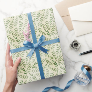 Papier Cadeau Green Fern Leaf Motif naturel Toutes les occasions