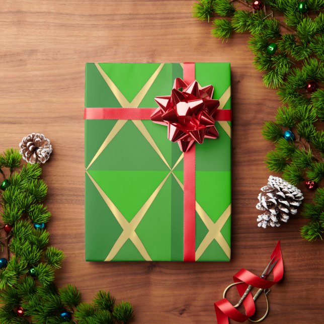 Papier Cadeau Green Joyoux Noel Wrapping Paper (Cadeau de vacances)