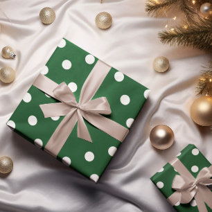 Papier Cadeau Green Polka