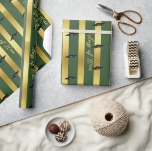 Papier Cadeau Green School College University Graduation Class