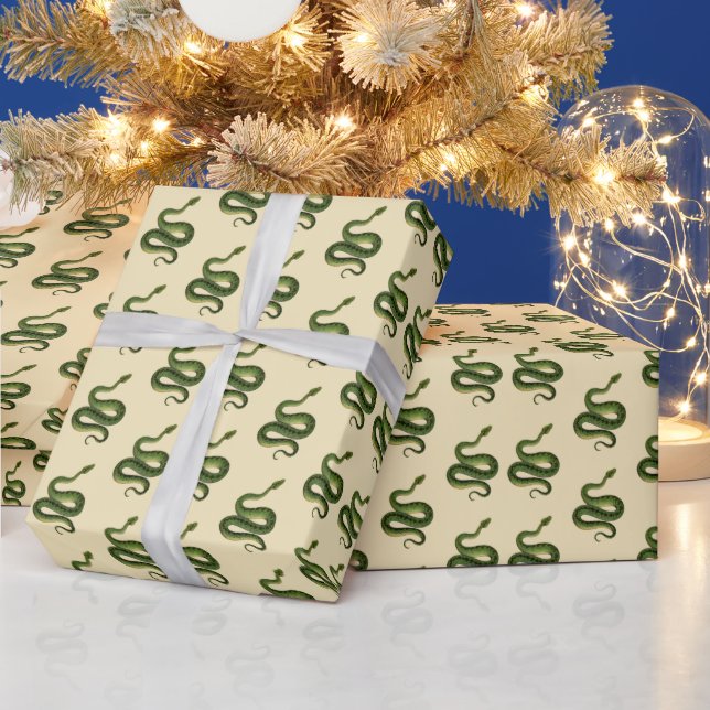 Papier Cadeau Green Snake Wrapping Paper (Vacances)
