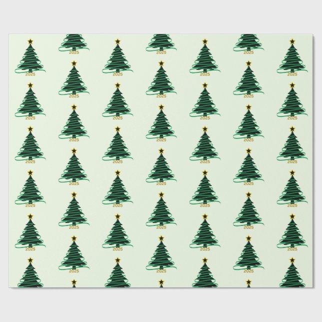 Papier Cadeau Green Tree (Plat)