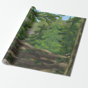 Papier Cadeau Green Woods