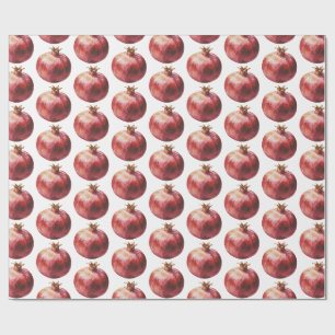 Papier Cadeau Grenade de fruit aquarelle tendance moderne