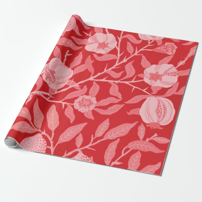 Papier Cadeau Grenade en rouge de Noël (Déroulé)