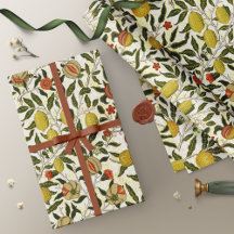 Grenades Citrons Fruits Motif William Morris Pomeg