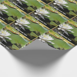 Papier Cadeau Grenouille Admirant Lotus Fleur Nature Personnalis