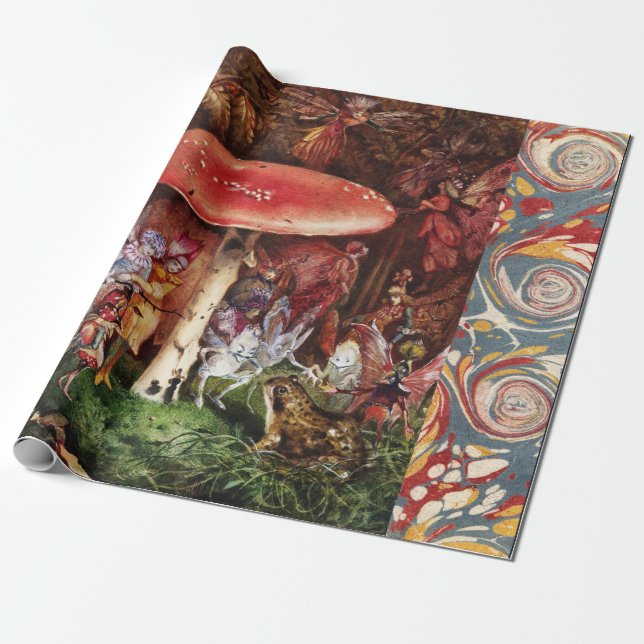 Papier Cadeau Grenouille INTRUDER et fées sous la magie du champ (Déroulé)