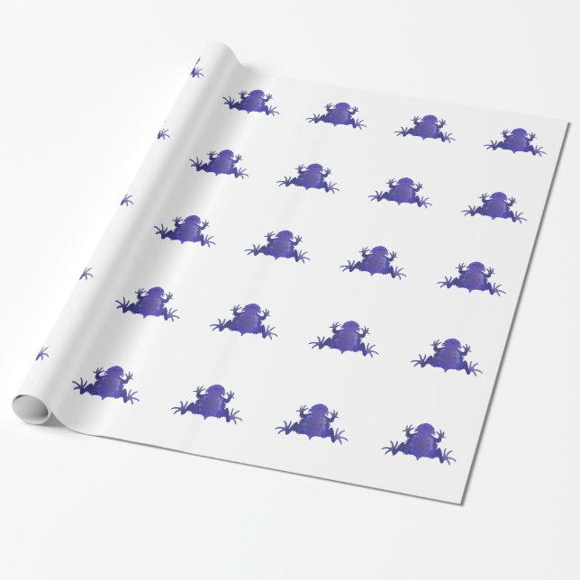 Papier Cadeau Grenouille pourpre (Déroulé)